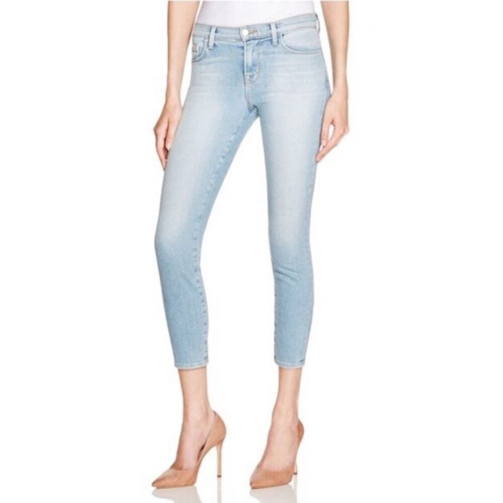 J Brand Capri blue denim jeans beach line size 28 ankle cropped skinny